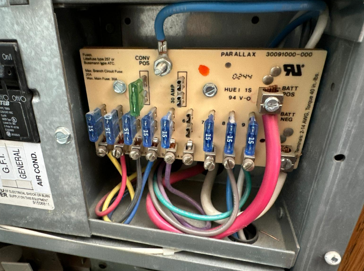 RV appliance wiring repair on-site