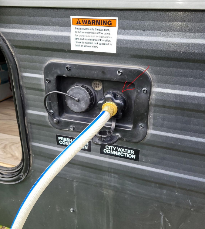 RV water line leak being traced and repaired in Stuart FL