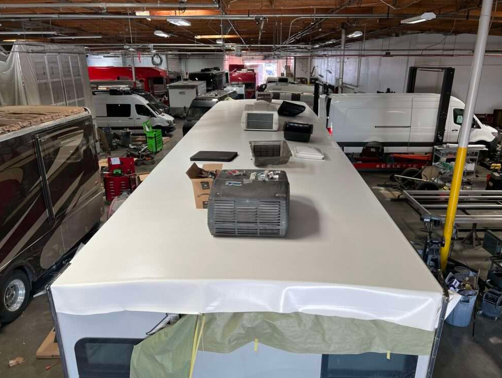 RV roof maintenance and prep for recoating in Martin County
